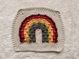 Crochet Rainbow Bobble Blanket // Autumn // Lovey Blanket Size