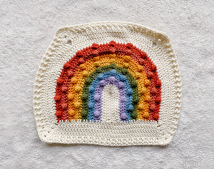 Crochet Rainbow Bobble Blanket // Classic // Lovey Blanket Size