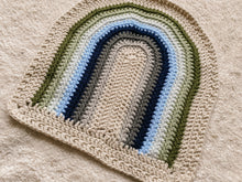 Load image into Gallery viewer, Crochet Rainbow Blanket // Jasper // Small Lovey Blanket Size