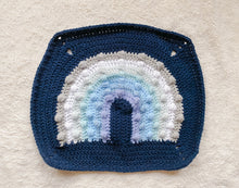 Load image into Gallery viewer, Crochet Rainbow Bobble Blanket // Arctic // Lovey Blanket Size