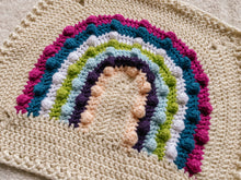 Load image into Gallery viewer, Crochet Rainbow Bobble Blanket // Jewels // Lovey Blanket Size