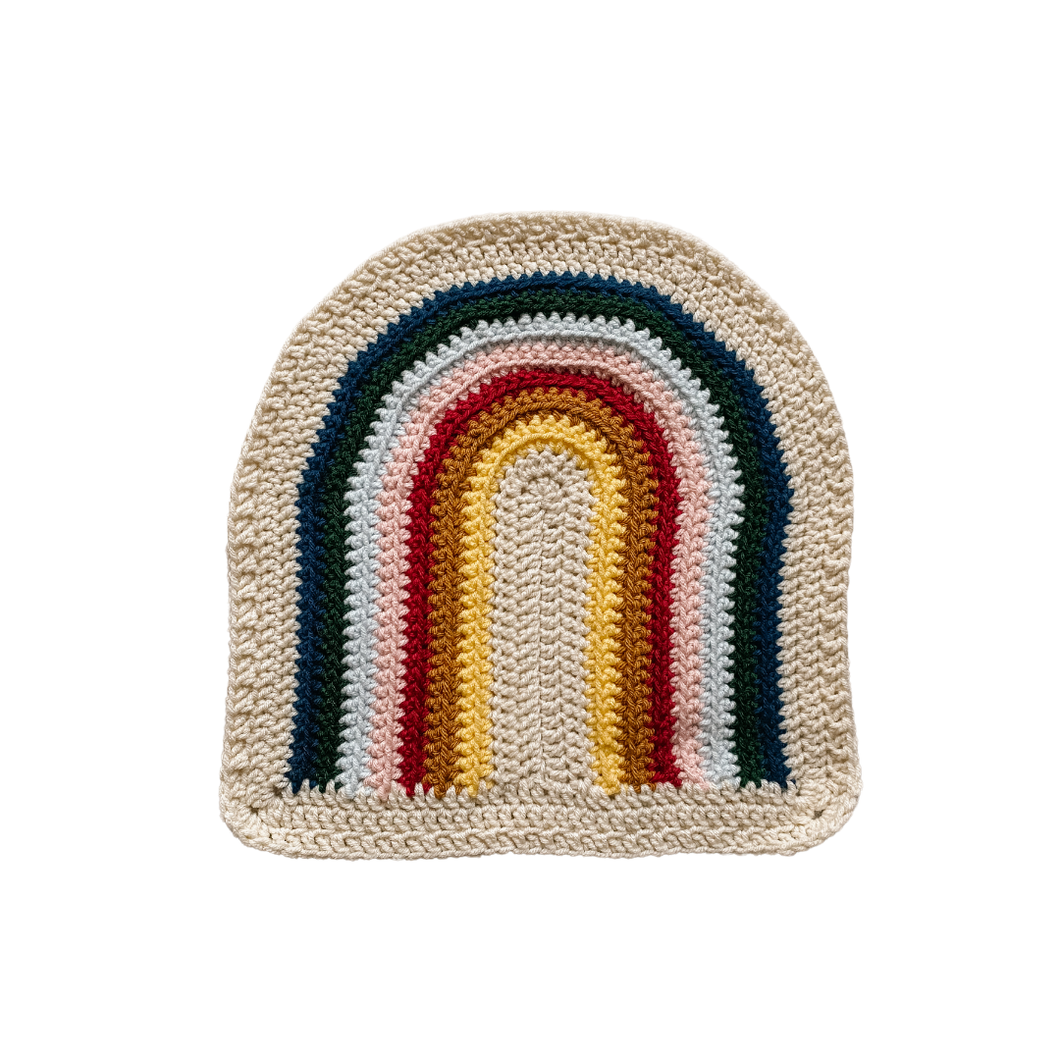 Crochet Rainbow Blanket // Summer // Small Lovey Blanket Size