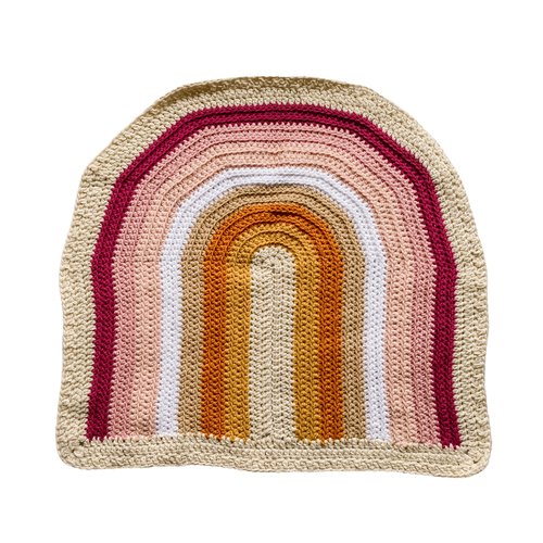 Crochet Rainbow Blanket // Sunset // Large Lovey Blanket Size