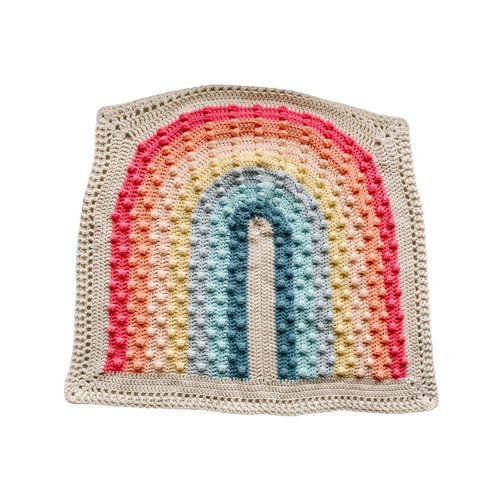 Crochet Rainbow Bobble Blanket // Pastels // Baby Blanket Size