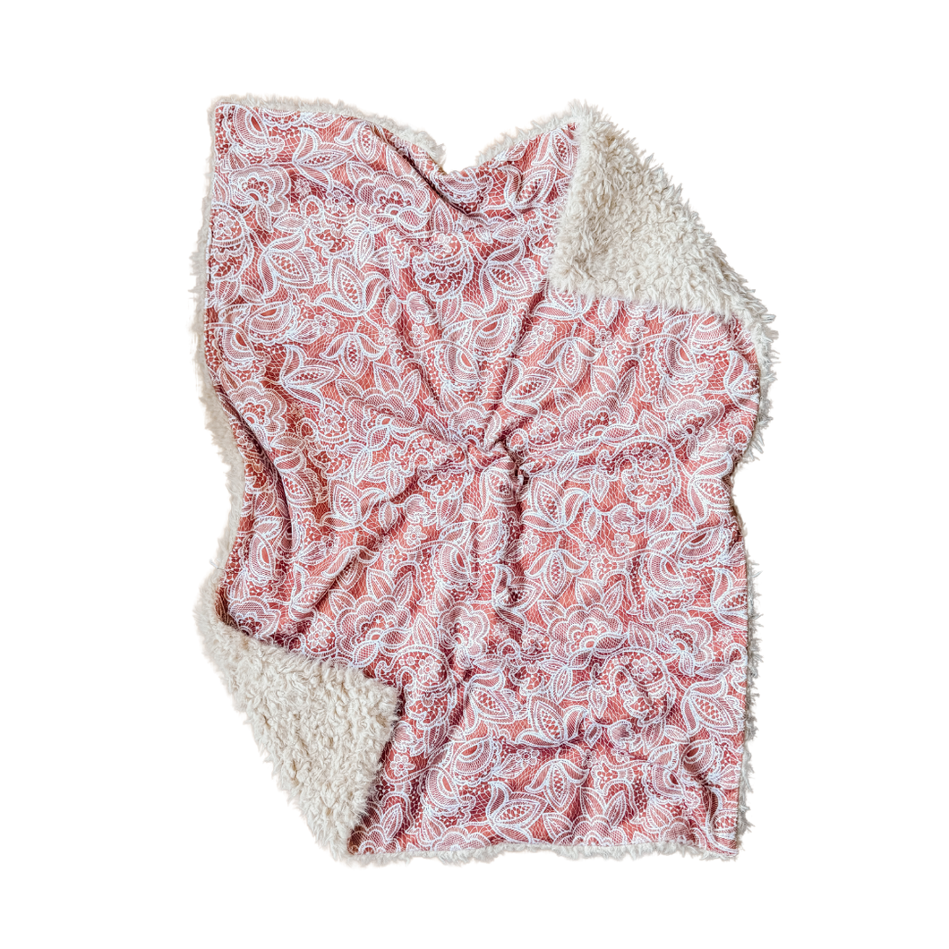Copper Lace Minky Blanket // Baby Blanket Size