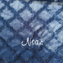 Load image into Gallery viewer, SALE // &quot;NOAH&quot; Navy/Green/Grey Arrows Minky Blanket // Baby Blanket Size