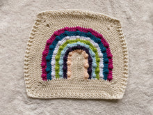 Load image into Gallery viewer, Crochet Rainbow Bobble Blanket // Jewels // Lovey Blanket Size