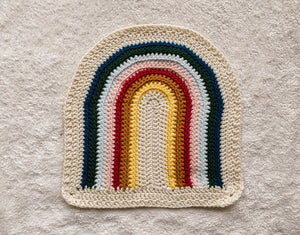 Crochet Rainbow Blanket // Summer // Small Lovey Blanket Size