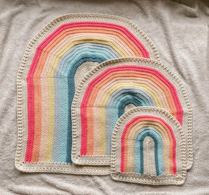 Crochet Rainbow Blanket // Pastels // Baby Blanket Size