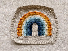 Load image into Gallery viewer, Crochet Rainbow Bobble Blanket // Sunrise // Lovey Blanket Size