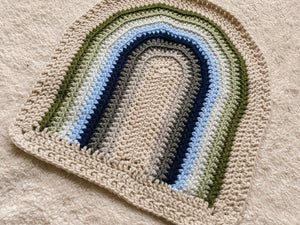 Crochet Rainbow Blanket // Jasper // Small Lovey Blanket Size