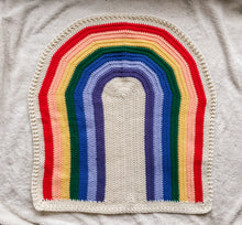 Load image into Gallery viewer, Crochet Rainbow Blanket // Brights // Baby Blanket Size