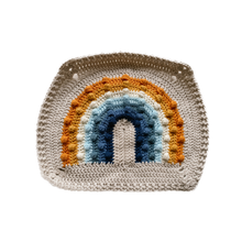 Load image into Gallery viewer, Crochet Rainbow Bobble Blanket // Sunrise // Lovey Blanket Size
