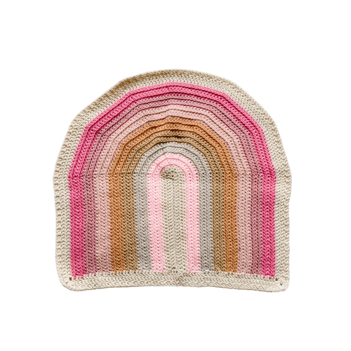 Crochet Rainbow Blanket // Rose // Large Lovey Blanket Size
