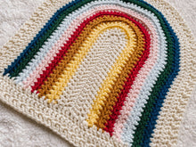 Load image into Gallery viewer, Crochet Rainbow Blanket // Summer // Small Lovey Blanket Size