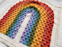 Load image into Gallery viewer, Crochet Rainbow Bobble Blanket // Classic // Baby Blanket Size