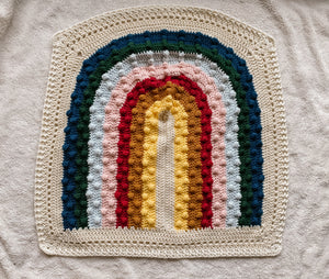 Crochet Rainbow Bobble Blanket // Summer // Baby Blanket Size