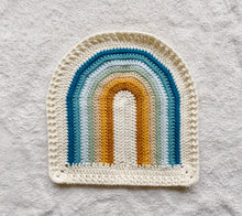 Load image into Gallery viewer, Crochet Rainbow Blanket // Ocean // Small Lovey Blanket Size