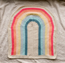Load image into Gallery viewer, Crochet Rainbow Blanket // Pastels // Baby Blanket Size