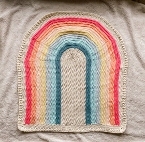 Crochet Rainbow Blanket // Pastels // Baby Blanket Size
