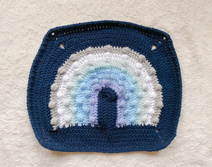 Crochet Rainbow Bobble Blanket // Arctic // Lovey Blanket Size