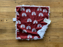 Load image into Gallery viewer, Cinnamon Rainbow Minky Blanket // Small Square Lovey Size