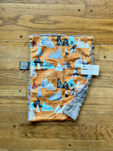 Load image into Gallery viewer, Copper &quot;Adventure Awaits” Minky Blanket // Small Lovey Size