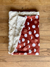 Load image into Gallery viewer, Copper Moon Phases Minky Blanket // Baby Blanket Size