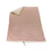 Load image into Gallery viewer, SALE // Blush Pink Linen Minky Blanket // Baby Blanket Size