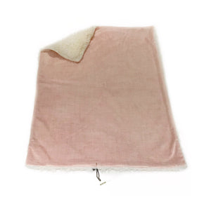 SALE // Blush Pink Linen Minky Blanket // Baby Blanket Size