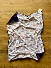 Load image into Gallery viewer, SALE // Purple Rainbows Minky Blanket // Baby Blanket Size