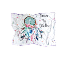 Load image into Gallery viewer, “Dream Big Little One” Dreamcatcher Minky Blanket - Baby Blanket Size