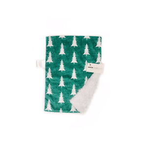 SALE // Evergreen Linen Trees Minky Blanket // Small Lovey Size