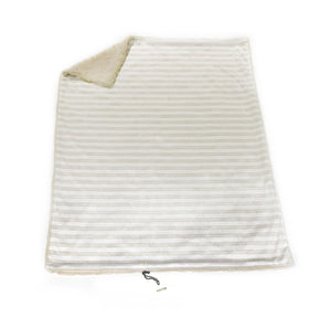 SALE // Beige/Tan Striped Minky Blanket // Baby Blanket Size