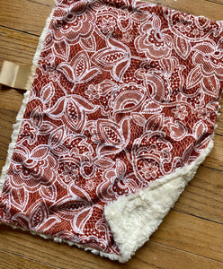 Copper Lace Minky Blanket // Small Lovey Size